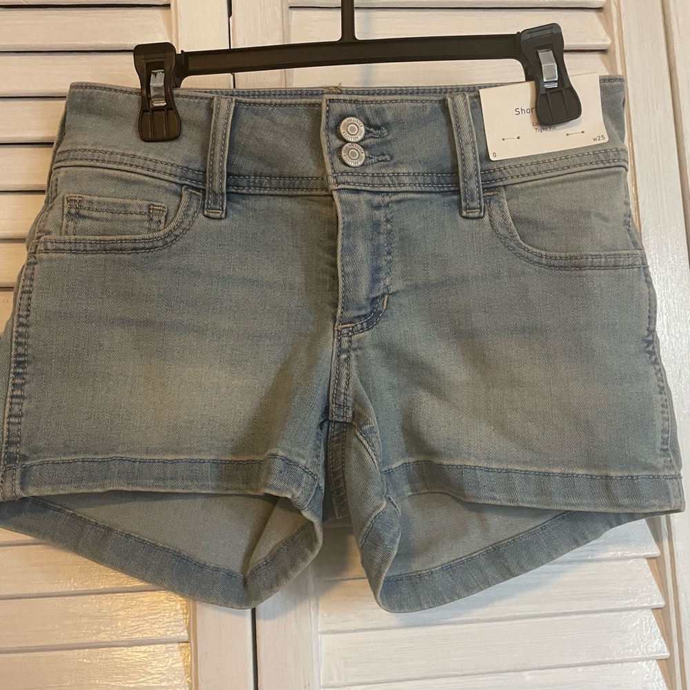 Hollister Light Blue Jean Shorts